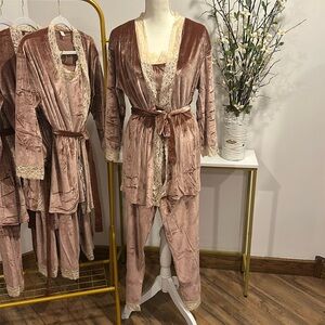 NWT Petite Velour Lounge Set